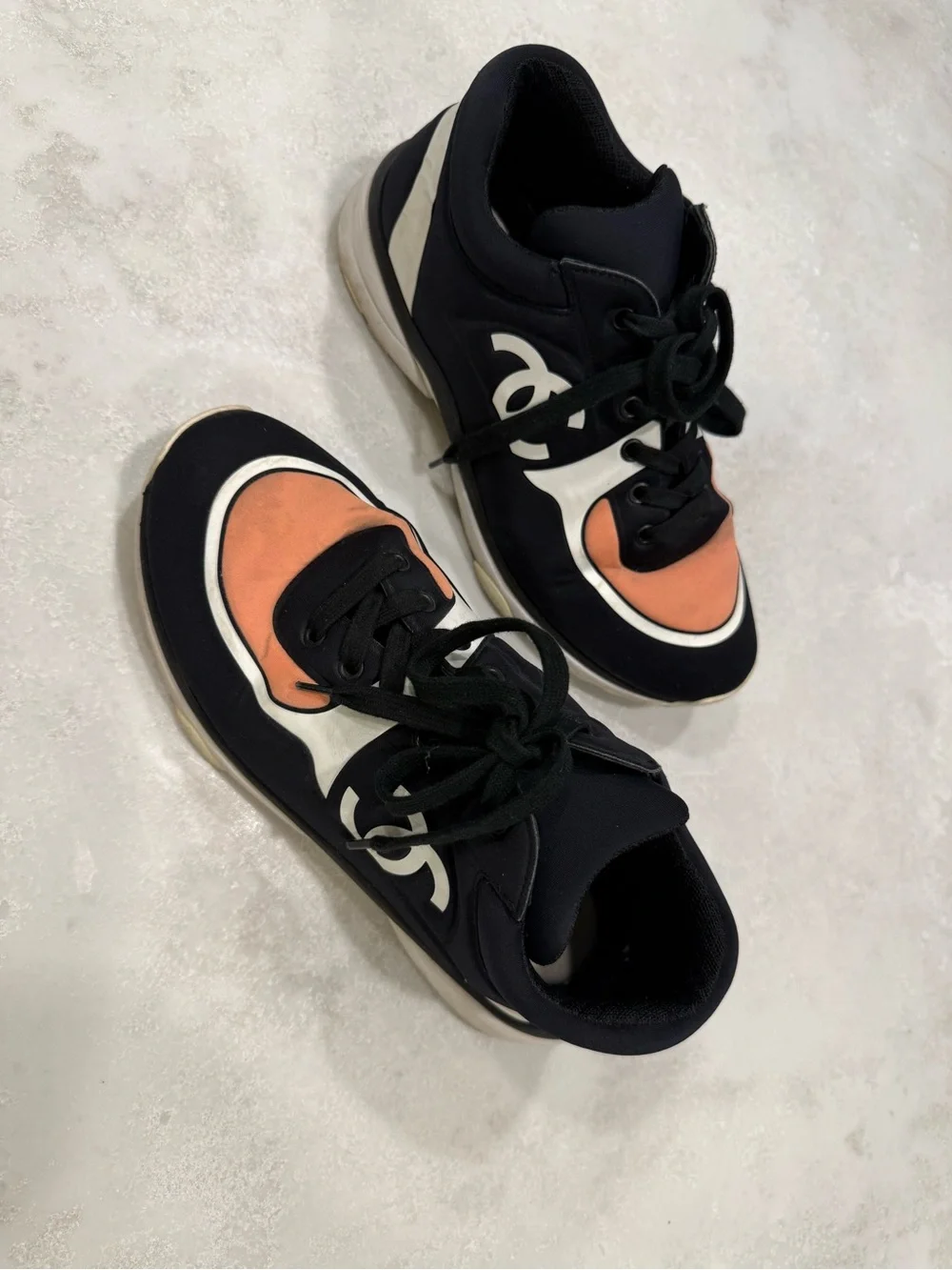 Authentic CHANEL Logo Sneakers